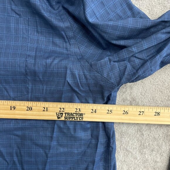 NEW Banana Republic Men's XXL Blue Button down Dress Shirt Plaid - Picture 6 of 8